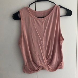 {ALO} pink twisted crop